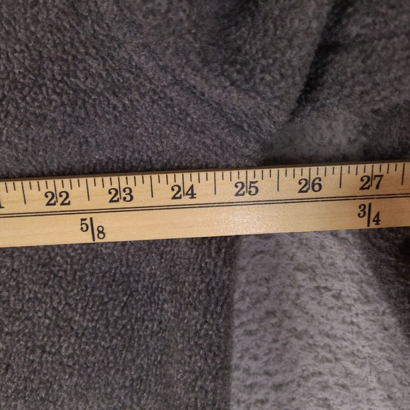 Vintage Lands End Jacket Mens Large Gray Fleece Full Zip Mock Neck Made In USA - Picture 13 of 16